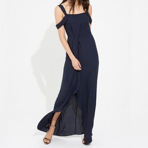 HALSTON | Draped Silky Georgette Gown